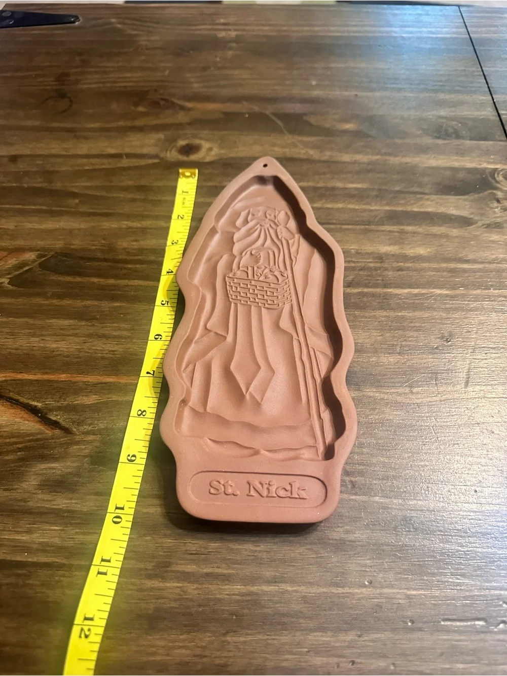VTG Longaberger Pottery 1993 Christmas St. Nick Clay Cookie Mold